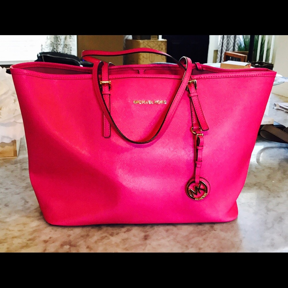 Michael Kors hot pink tote